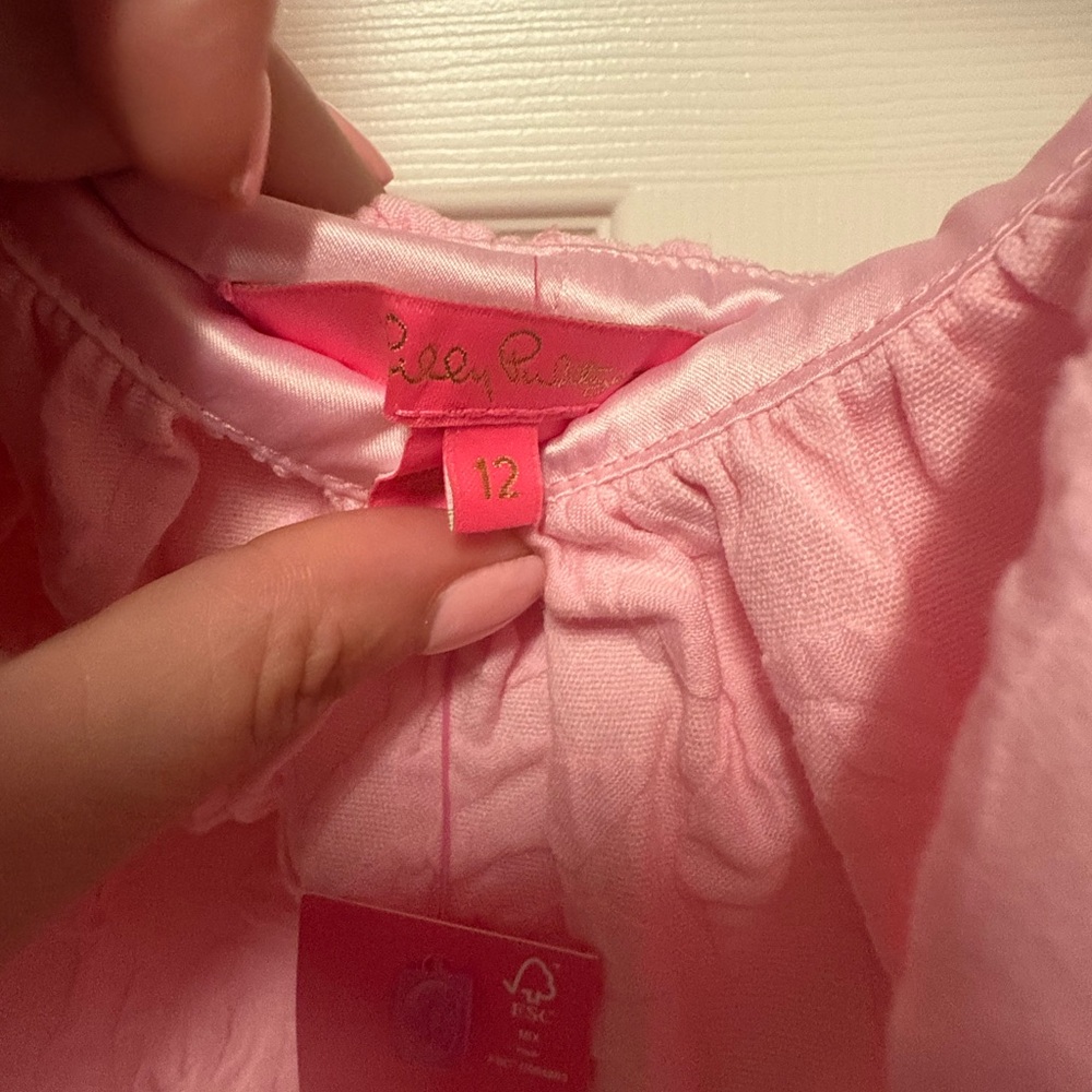 Pink Ruffled Women's Top - Picture 4 of 4